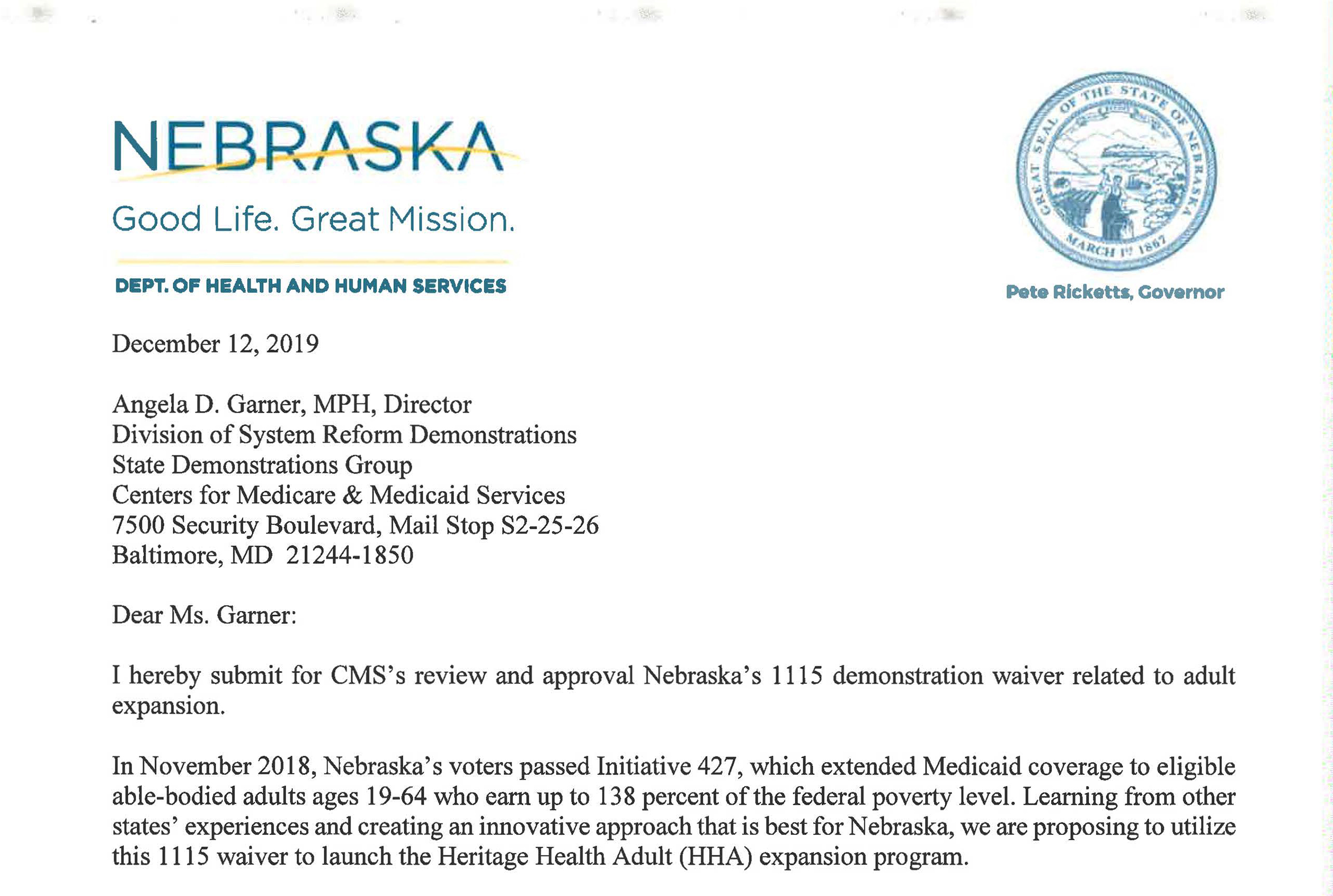 Nebraska Submits Waiver Request for Medicaid Expansion Omaha Daily Record